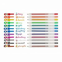 Yummy Yummy Scented Glitter Gel Pens - 12 Pack.