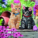 Crystal Art Card Kit -Cat Friends