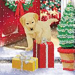 Crystal Art Card Kit - Labrador Pup.