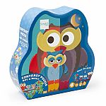 Contrast Puzzle - Owl Family Day and Night
