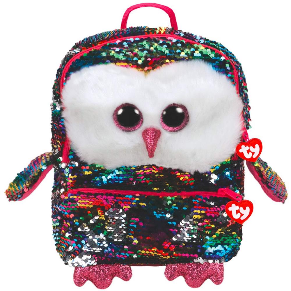 owl sequin backpack