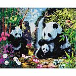 Crystal Art Large Framed Kit - Panda Valley