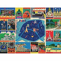 Paris Collage Paul Thurlby - New York Puzzle Company 
