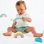 Pastel Rainbow Teether Toy - 12 Piece