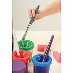 No Spill Paint Cups with Colored Lids