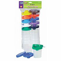 No Spill Paint Cups with Colored Lids