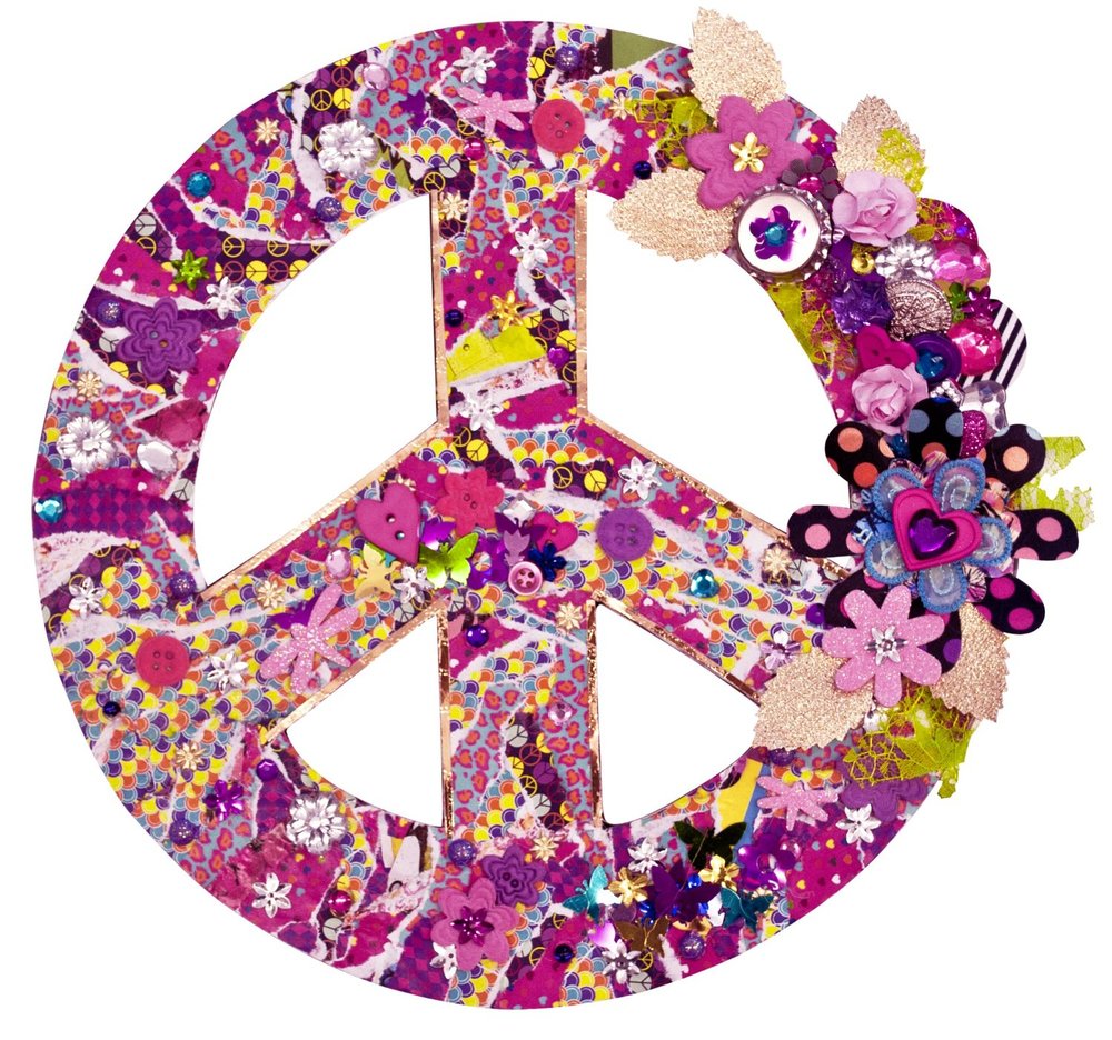 Mod Collage Peace Sign Wall Art Toy Sense