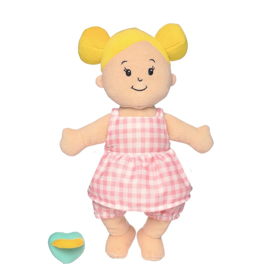 Wee Baby Stella Doll Peach with Blonde Buns Toy Sense