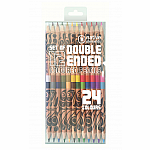 Double Ended Coloured Pencils - Set of 12. 