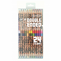Double Ended Coloured Pencils - Set of 12. 