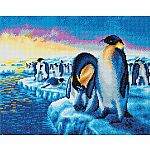 Crystal Art Large Framed Kit - Penguins of the Arctic
