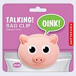 Talking Bag Clip - Pig.  