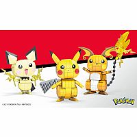 Pokemon Mega Construx - Build & Show Pikachu Evolution Trio