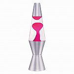 11.5 inch Lava Lamp - Pink/Clear/Silver