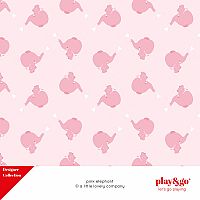 Play & Go Children’s Drawstring Play Mat and Toy Organizer Storage Bag - Pink Elephant Print