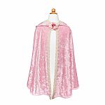 Deluxe Pink Rose Princess Cape - Size 7-8