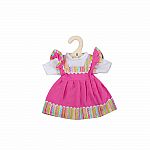 Doll Pink Dress with Striped Trim - Small