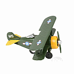 Green Diecast Pull Back Biplane