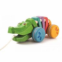 Rainbow Alligator pull-along - Plan Toys