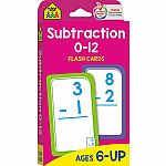 Subtraction 0-12 Flash Cards