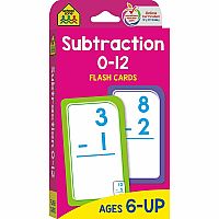 Subtraction 0-12 Flash Cards