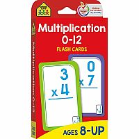 Multiplication 0-12 Flash Cards