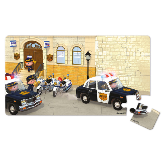 Janod Police Car Puzzles Toy Sense