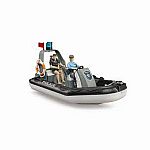 Bruder Police Pickup with a Trailer and Boat.