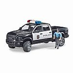 Bruder Police Pickup with a Trailer and Boat.