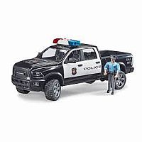 Bruder Police Pickup with a Trailer and Boat.