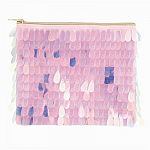 Iridescent Paillettes Zip Pouch