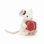 Merry Mouse with Present - Jellycat