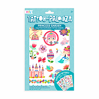Tattoo-Palooza Princess Garden - 3 Glitter Temporary Tattoo Sheets  