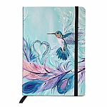 Hummingbird Feathers Lined Journal.