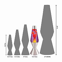 16.3 inch Lava Lamp - Yellow/Purple/Silver 