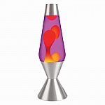 16.3 inch Lava Lamp - Yellow/Purple/Silver