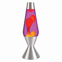 16.3 inch Lava Lamp - Yellow/Purple/Silver 