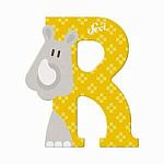 Wooden Letters Animal - 'R' Rhino  