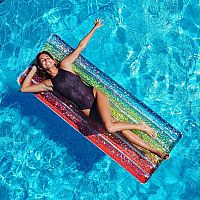 Rainbow Haze Deluxe Glitter Pool Raft  