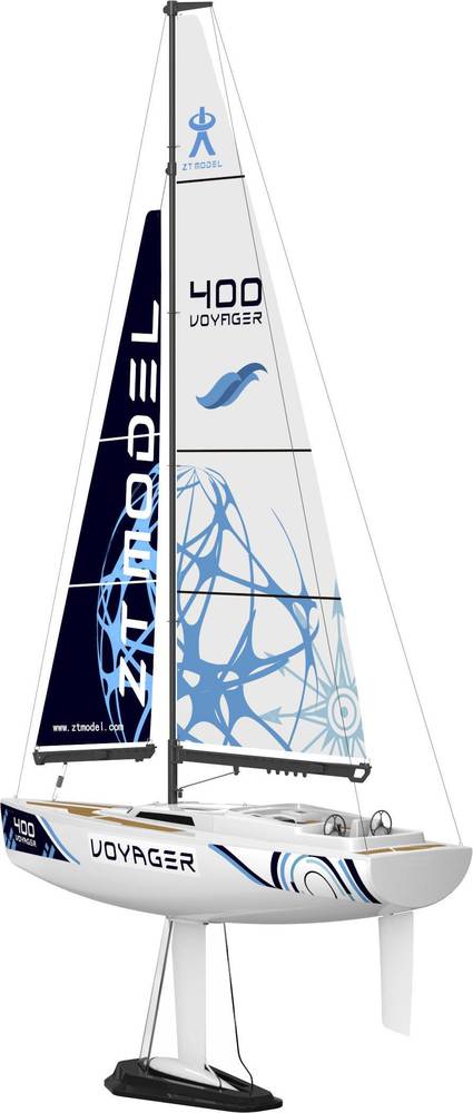PlaySTEM Voyager 280 Motor-Powered RC Sailboat (Blue) [PYSXB05001B