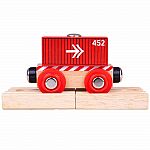 Red Container Wagon - BIGJIGS Rail