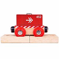Red Container Wagon - BIGJIGS Rail