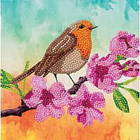 Crystal Art Card Kit - Robin