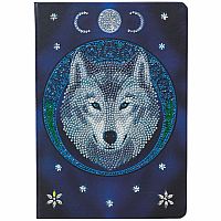 Crystal Art Notebook - Lunar Wolf 