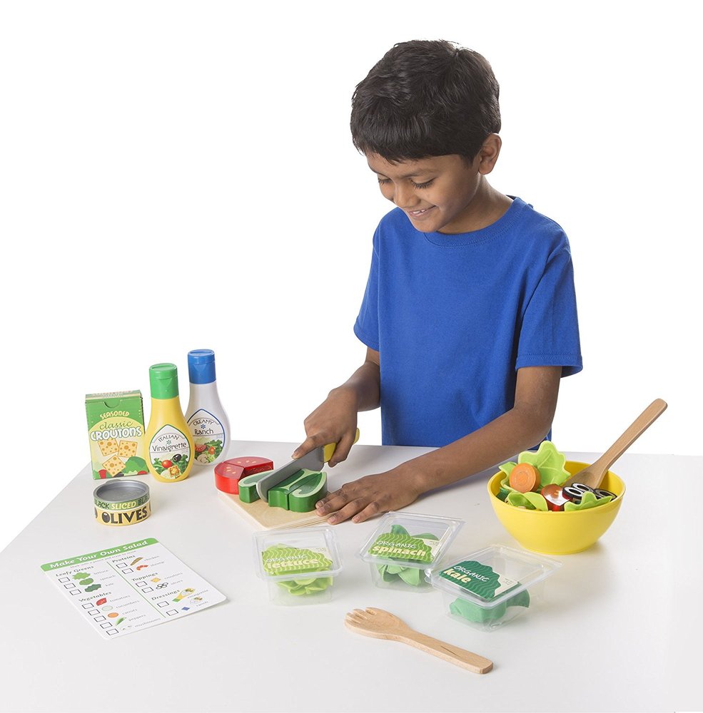 Slice & Toss Salad Play Food Set Toy Sense