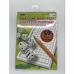 Dice Game Score Pad.