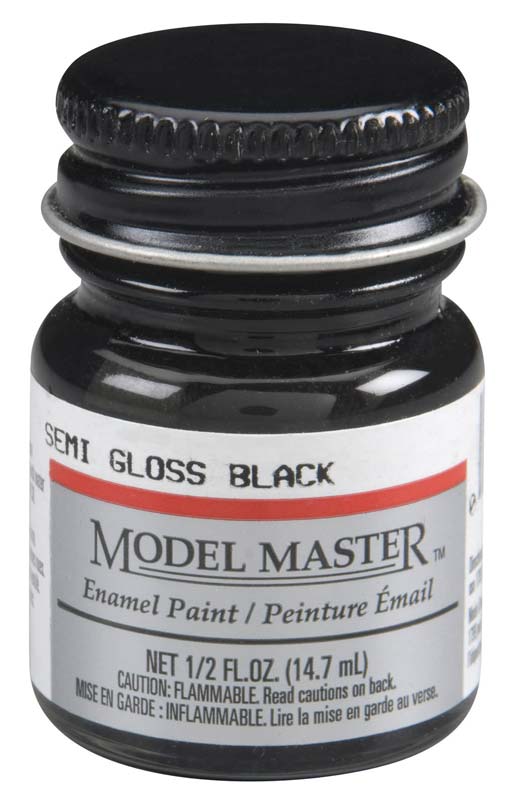 Model Master Acrylic Model Paint Semi Gloss Black Toy Sense