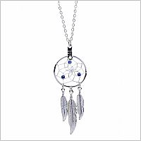 September Lapis Lazuli Birthstone Dreamcatcher Pendant  