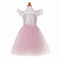 Silver Sequins Princess Dress - Size 5-6  