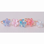 Boutique Shimmer Flower Rings